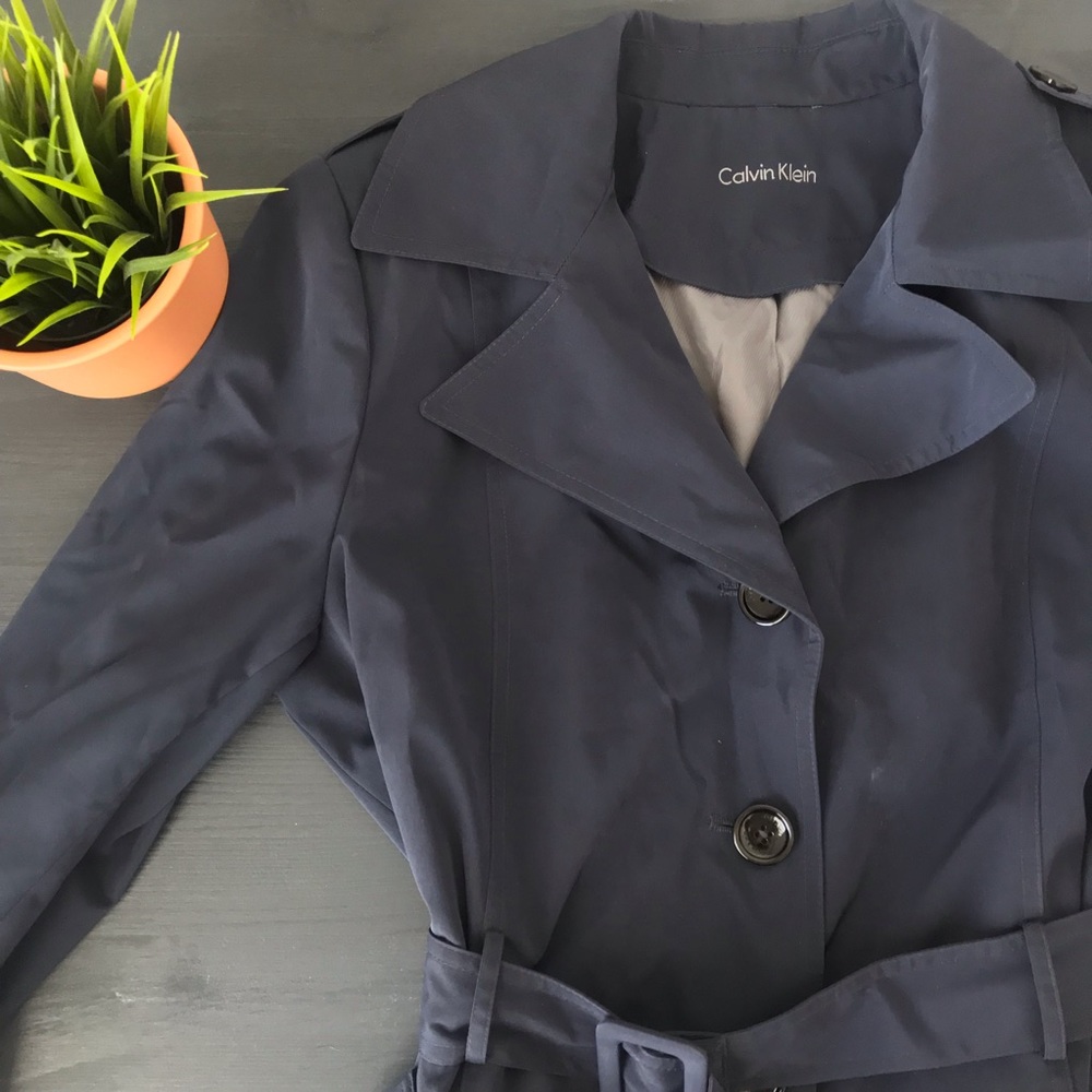 Calvin Klein Women’s Trench Coat in Navy